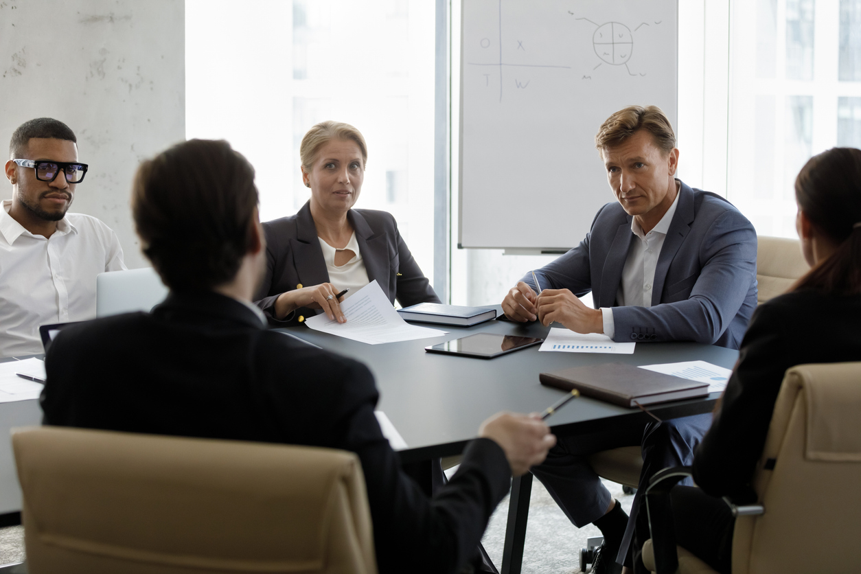 Diverse Business Team Of Different Ages Partners, Coworkers, Leaders